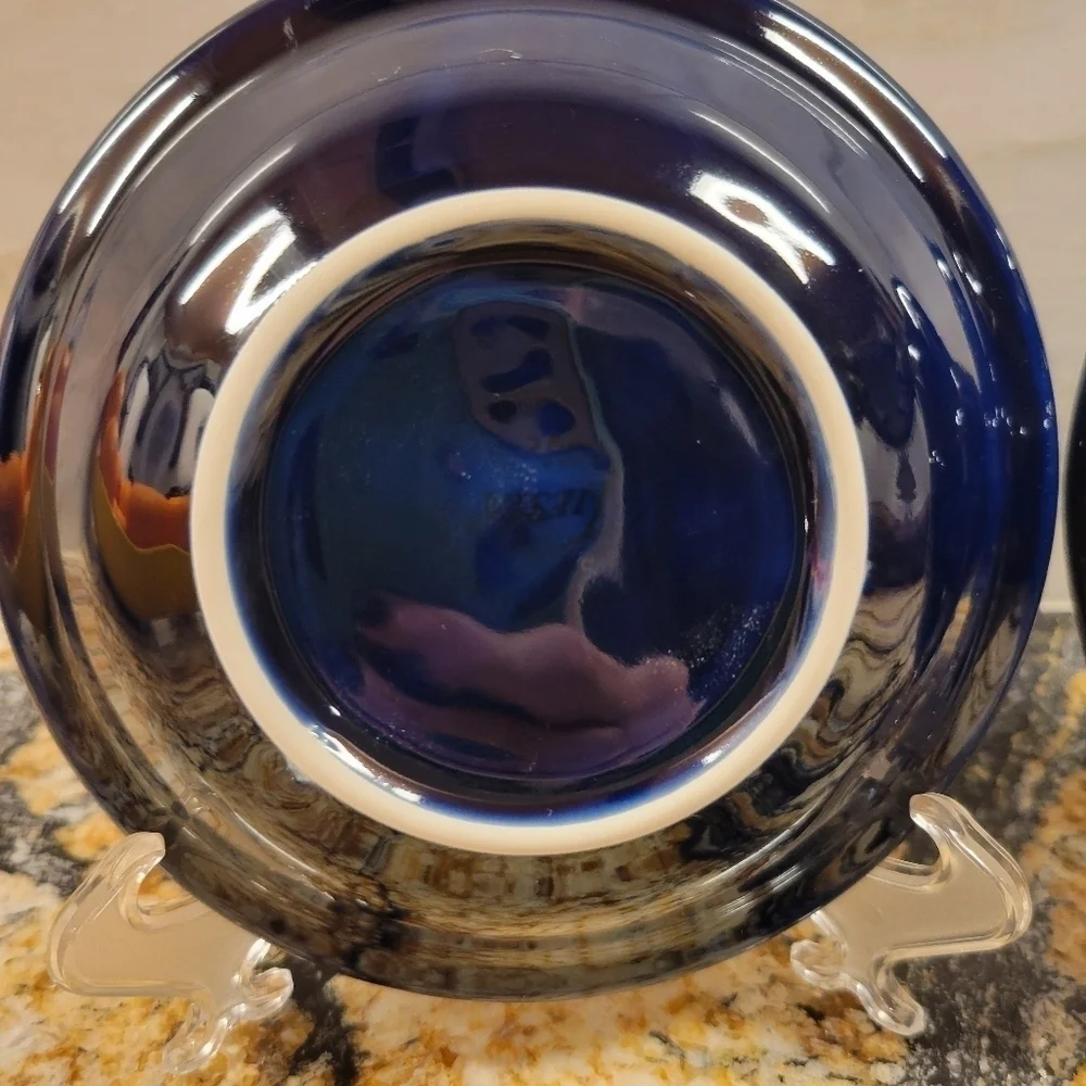 2 Fiestaware Cobalt Fruit Bowls